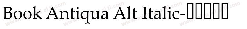 Book Antiqua Alt Italic字体转换